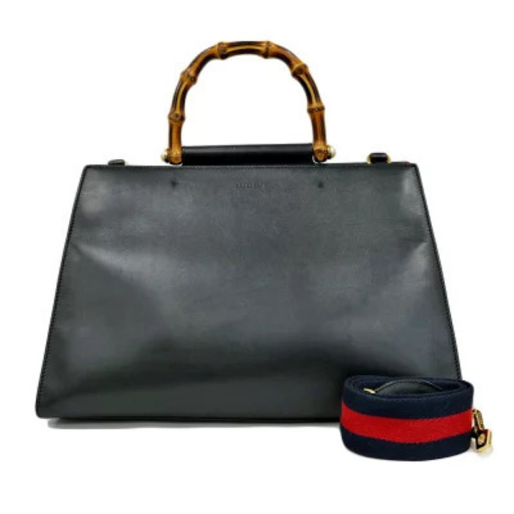 Gucci Black Bamboo Bag Shoulder - Picture 2 of 8